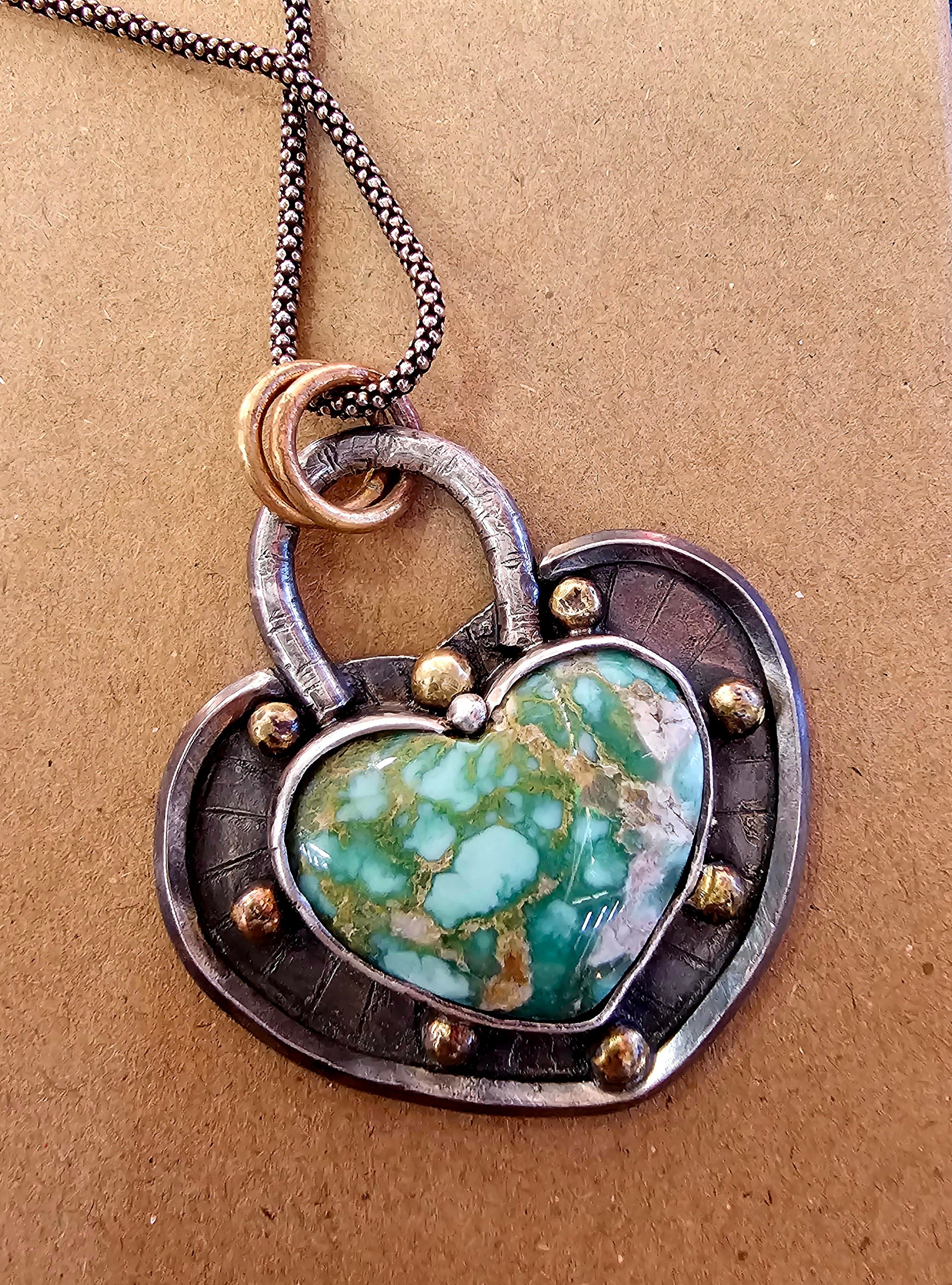 Sterling Silver Locked Heart Necklace