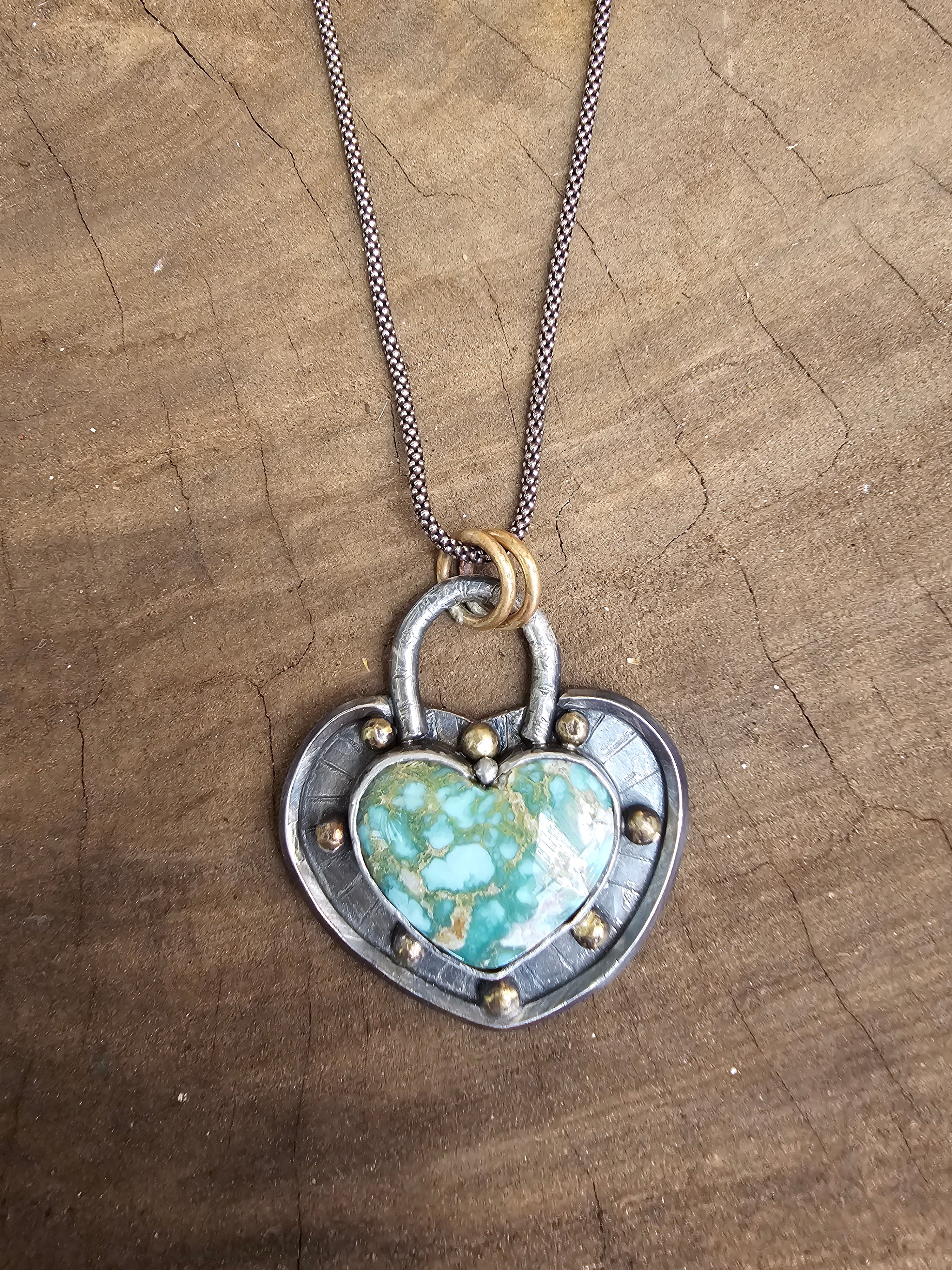 Sterling Silver Locked Heart Necklace