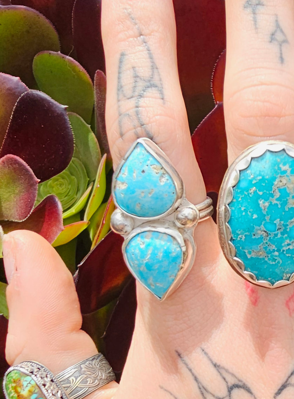 Double Teardrop Ring